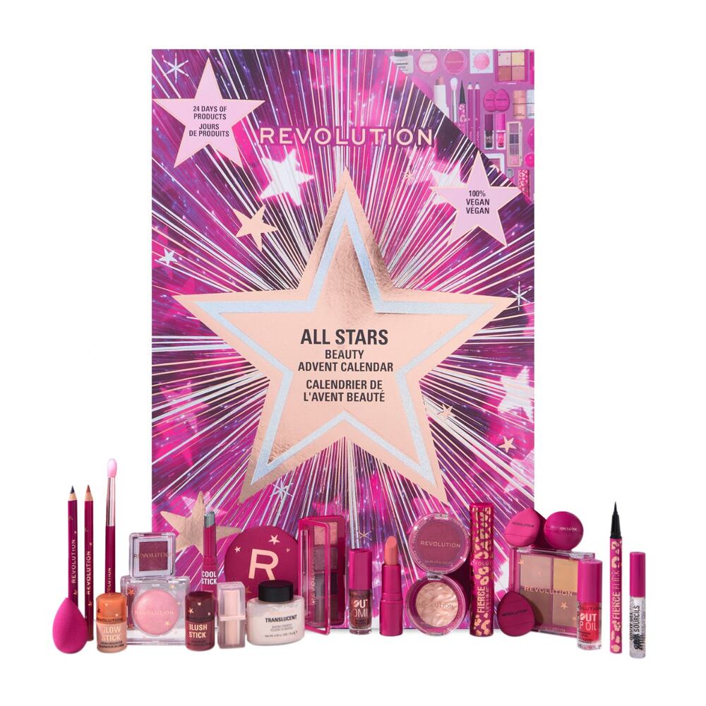 Revolution Beauty London ALL STARS BEAUTY ADVENT CALENDAR 2025 New blush lip